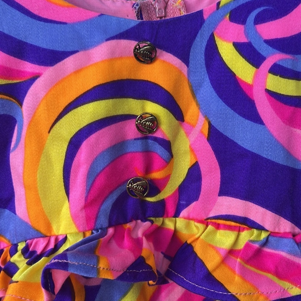 Vintage Liland Of California 1970's Dress Psychedelic Mod 1960's Maxi Dress - Picture 3 of 7